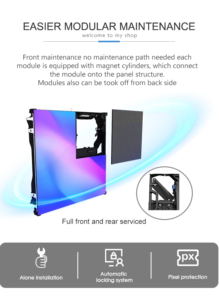 Mobile Led Screen Rental Full Color P3.91 Cube LED Screen For Concert Stage Background Video Wall