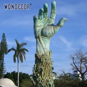 Quality Large Outdoor Garden square Metal Decorative Hand Bronze sculpture wholesale