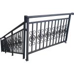 Custom Forged Wrought Iron Guardrail Stair Railings Interior Spraying