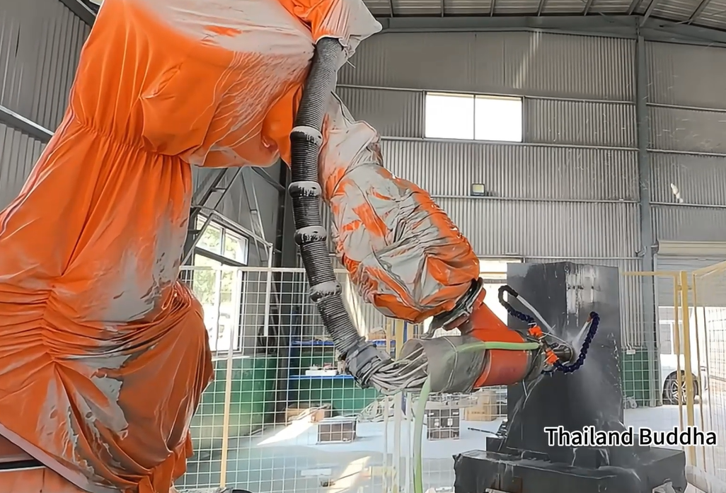 Automatic Stone Sculpture Carving Machine Stone Engraving Machine 3D 7 Axis Kuka Robot