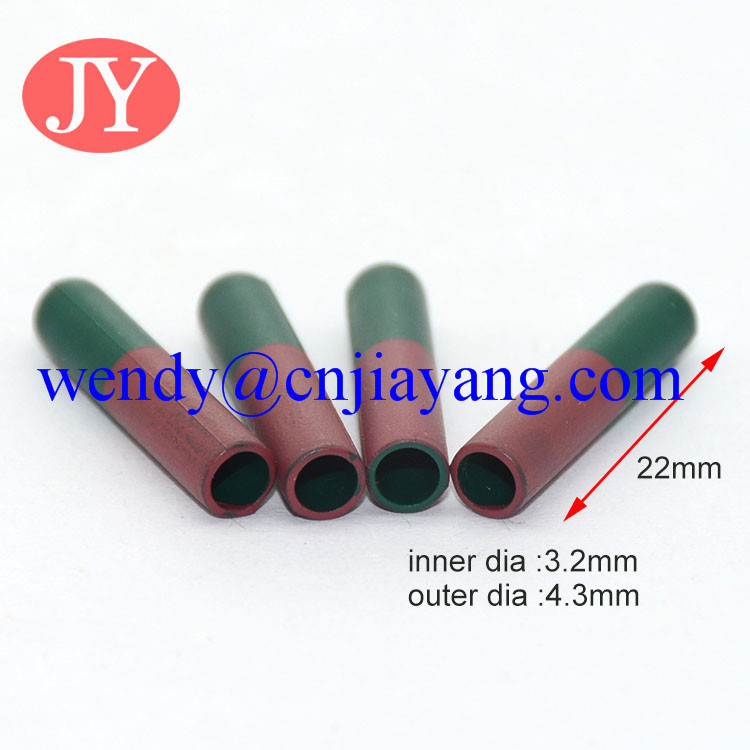 Custom color and Rolling pring logo custom logo plastic aglet for garment hoodies cord
