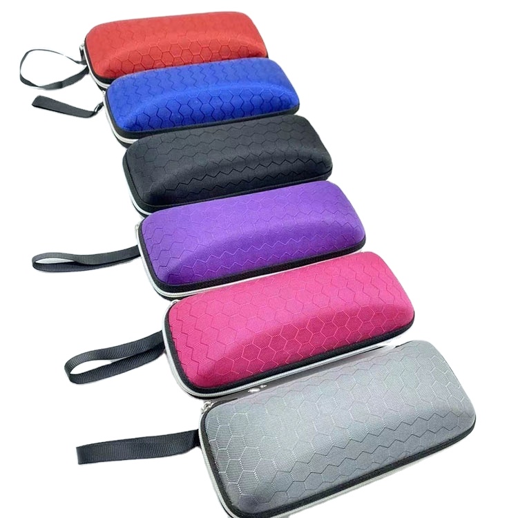 Stylish Black Pink PU Leather Sunglasses Case With Logo Printed