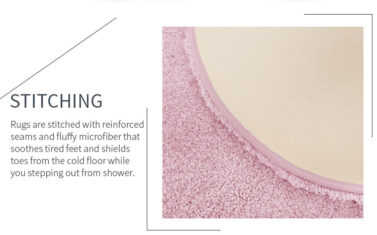BSCI Customizable Microfiber Oval Bath Mat High Color Fastness