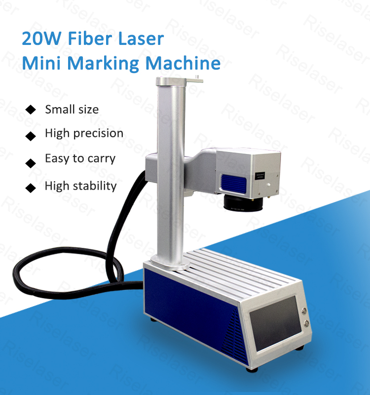 Mini 20w Fiber Laser Marking Engraving Machine For Metal Aluminum