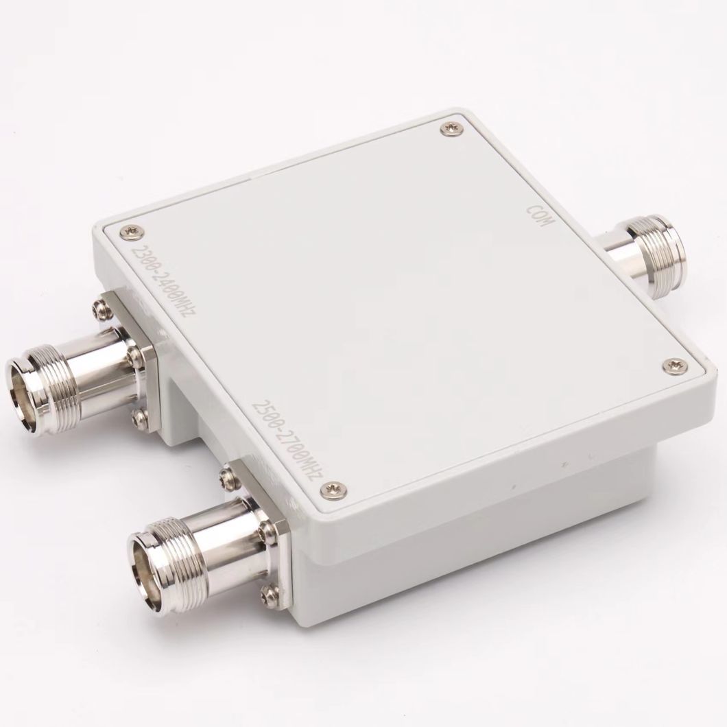 200W DIN Type Male to Female RF Combiner RF Coaxial Fixed Attenuator 2300-2400 2500-2700MHz Dual Band Combiner