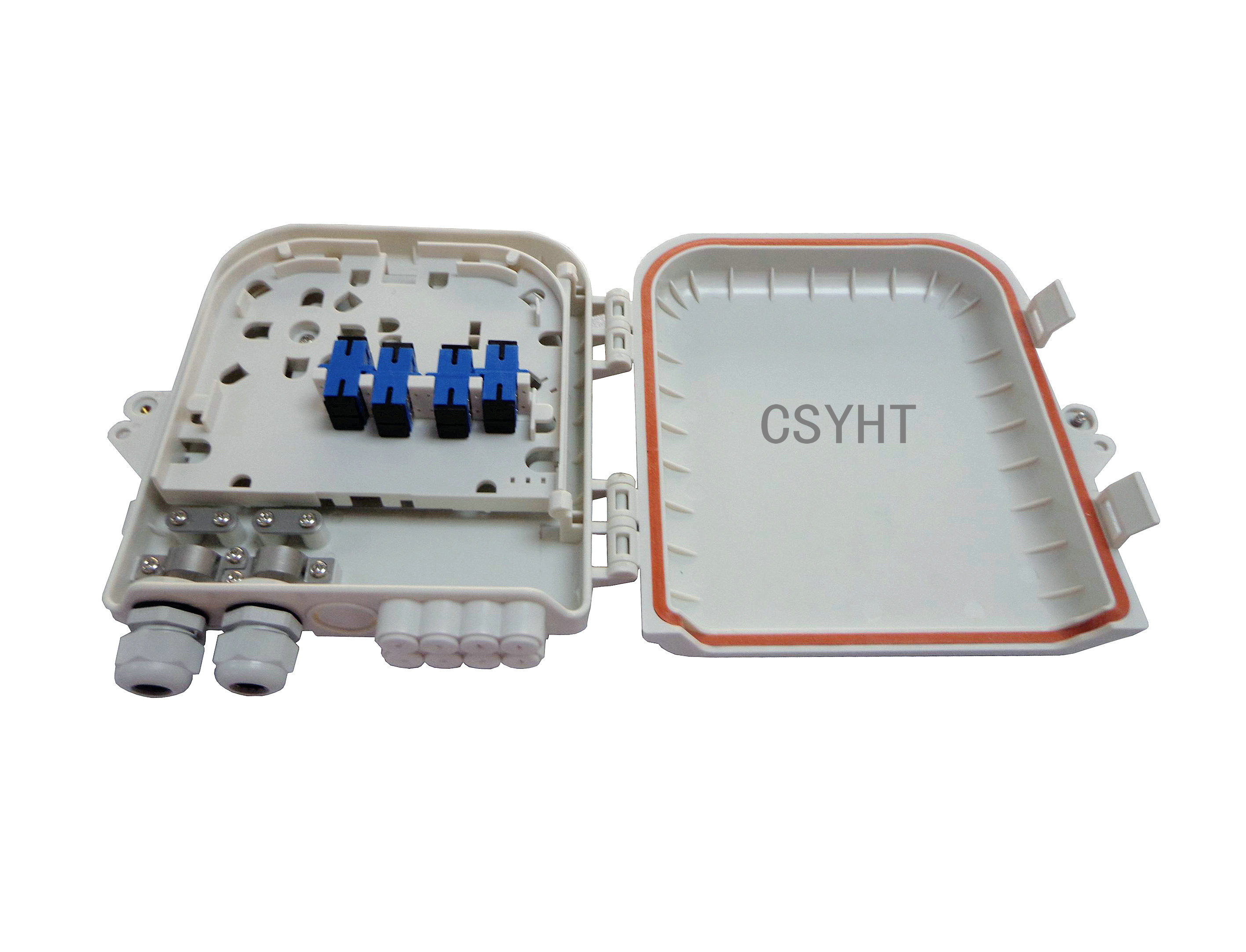 2x8 PLC IP65 Ftth Fiber Optic Termination Box With Lock