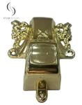 Light Gold Color PP Casket Fitting Coffin Corner Die Catings By Mould 3# LG
