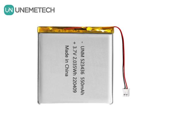 Lithium-ion Polymer Battery 3.7V 550mAh 523436 Rechargeable Li Polymer Battery