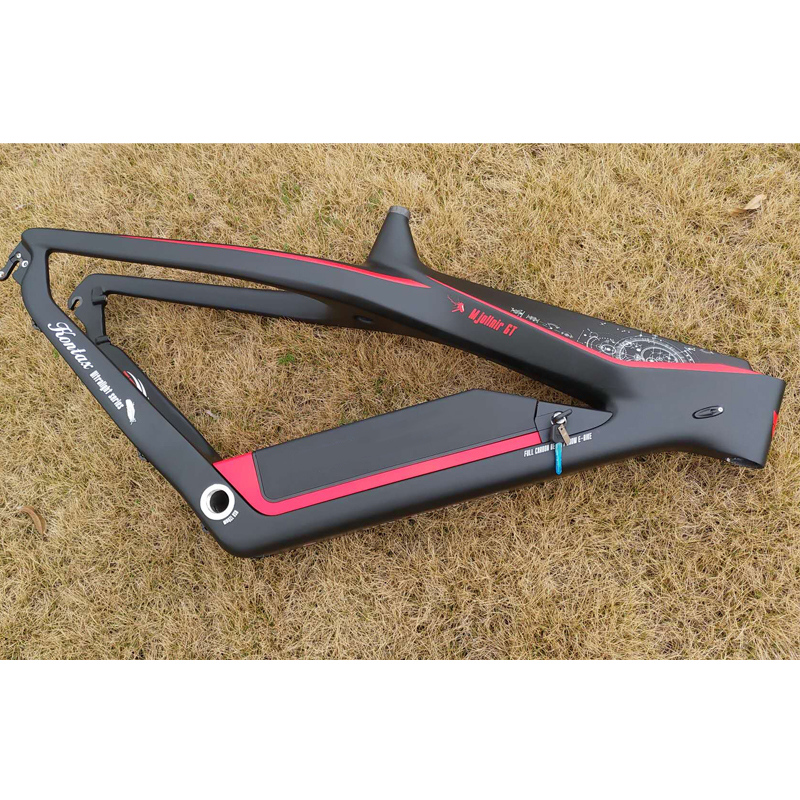 Domanca Carbon Fiber Fat Tire Electric Bike Off eBike 750w with JELLY POWER Battery