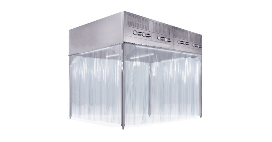 PAO Dust Outlet DOP Laminar Flow Hood , Class 100 Downflow Booths