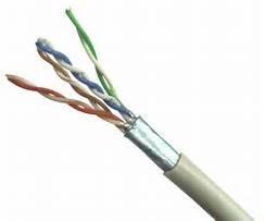 Quality CAT5E FTP Network Cable Shielded 24AWG Solid Copper PVC Jacket for Wired Networks wholesale