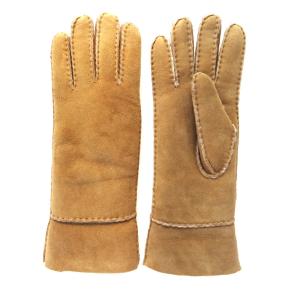 Quality Fashion Ladies Sheepskin Gloves , Ladies Real Leather Gloves Plain Style wholesale
