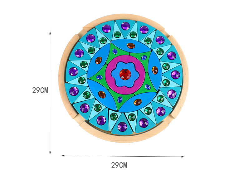 Creative Rainbow Building Blocks Mandala Diamond Wisdom Assembly Game