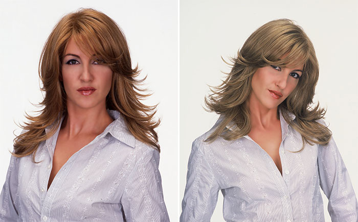 Brown Color Non Lace Long Synthetic Hair Wigs For Womens , Natural Looking