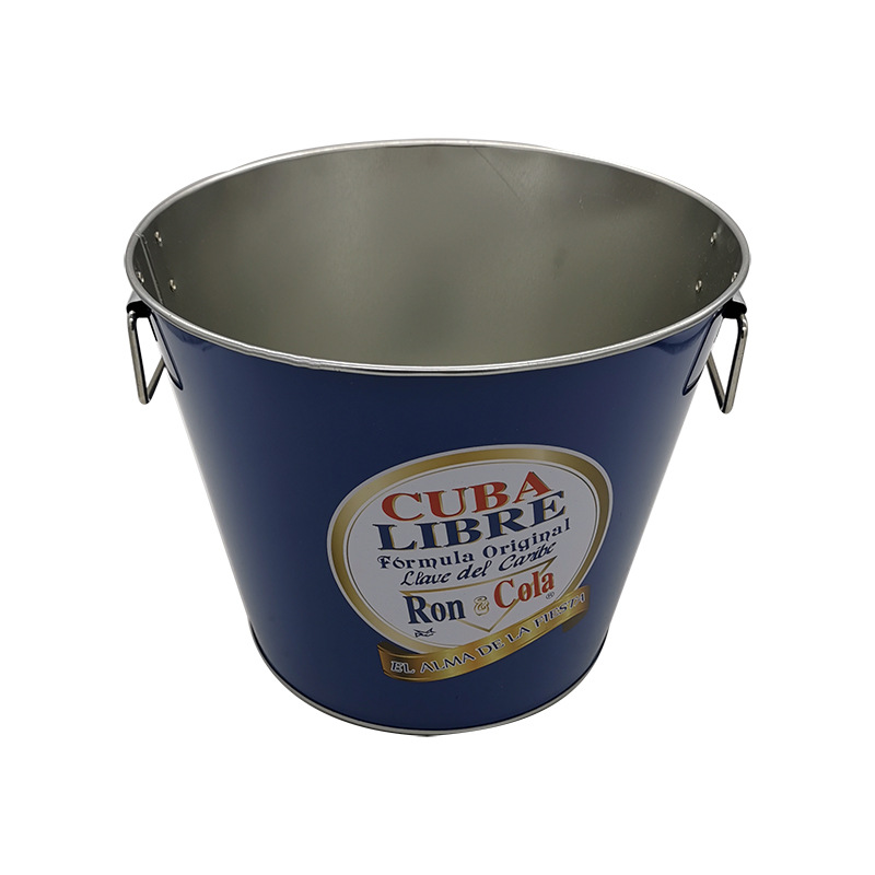 Ultraportable Stable Tin Beer Bucket , Recyclable Popcorn Tin Bucket