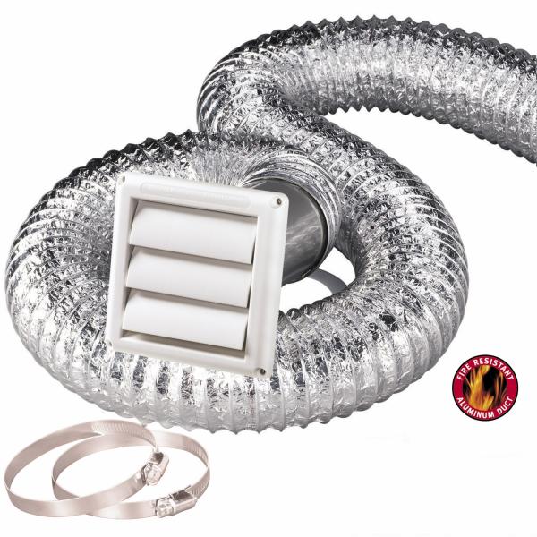 HVAC Systems Parts Flexible Hose Kit 8 Ft 4 Inch Flexible Aluminum Duct / Vent
