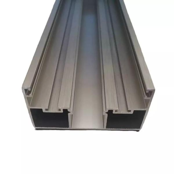 6063 T5 Champagne Golden Brush Anodized Aluminum Profiles For Sliding Door