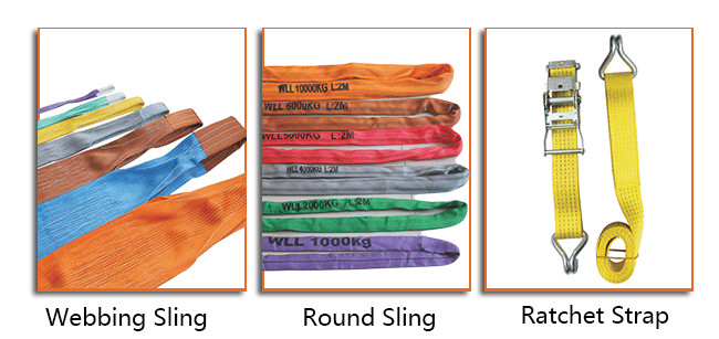 Eye And Eye 3 Ton Polyester Flat Webbing Sling Lightweight Yellow Color