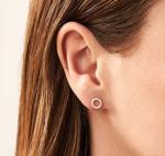 18K Gold Plated 925 Sterling Silver Classic Stud Earrings for Girls Fashion