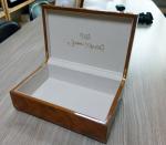 Wooden Jewelry Box, with Luxury High Gloss Lacquered, Gold Printed Logo