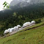 Hotel Camping Resort Waterproof Geodesic Dome House With Curtain And Door