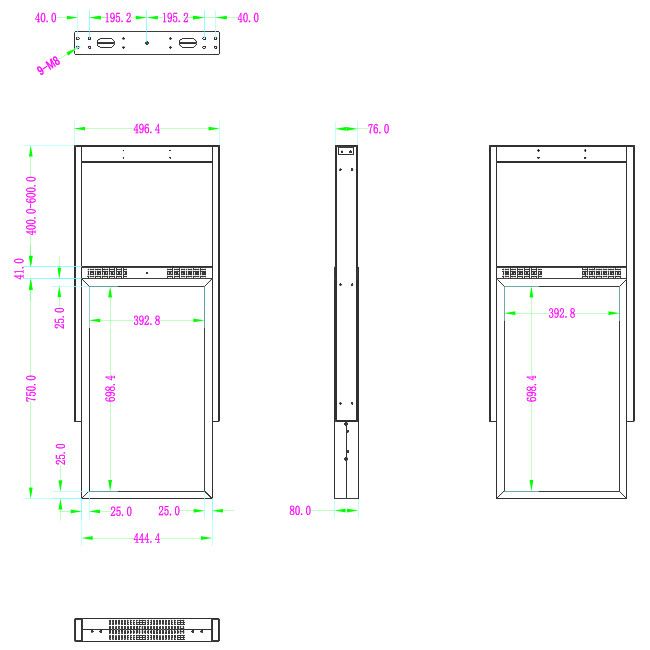 32 inch high brightness Double Sided LCD Screen Digital Signage panel 1920x1080