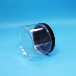 Small Sealable Leak Proof Clear PET Plastic Round Food Grade Cookie Sweet Jars