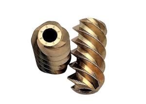 Quality Brass Cnc Worm Gear Components 120mm Length 1 Lead 0.5 Module wholesale