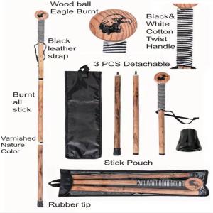 Quality Lightweight Handmade Wooden Hiking Sticks Straight Handle wholesale