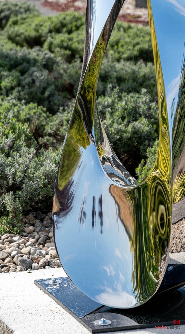 Large Mobius H6 Stainless Steel Sculpture Abstract Outdoor Art for Contemporary Decor