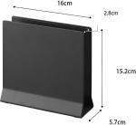 Perfect Standing Desk Laptop Storage Rack Metal Slim Laptop Stand Black Tower