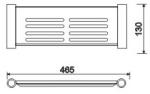 Commercial Stainless Steel Bathroom Shelf Polished Wall Mount Sus 304