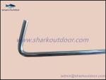 7" Zinc plated steel round wire tent pegs