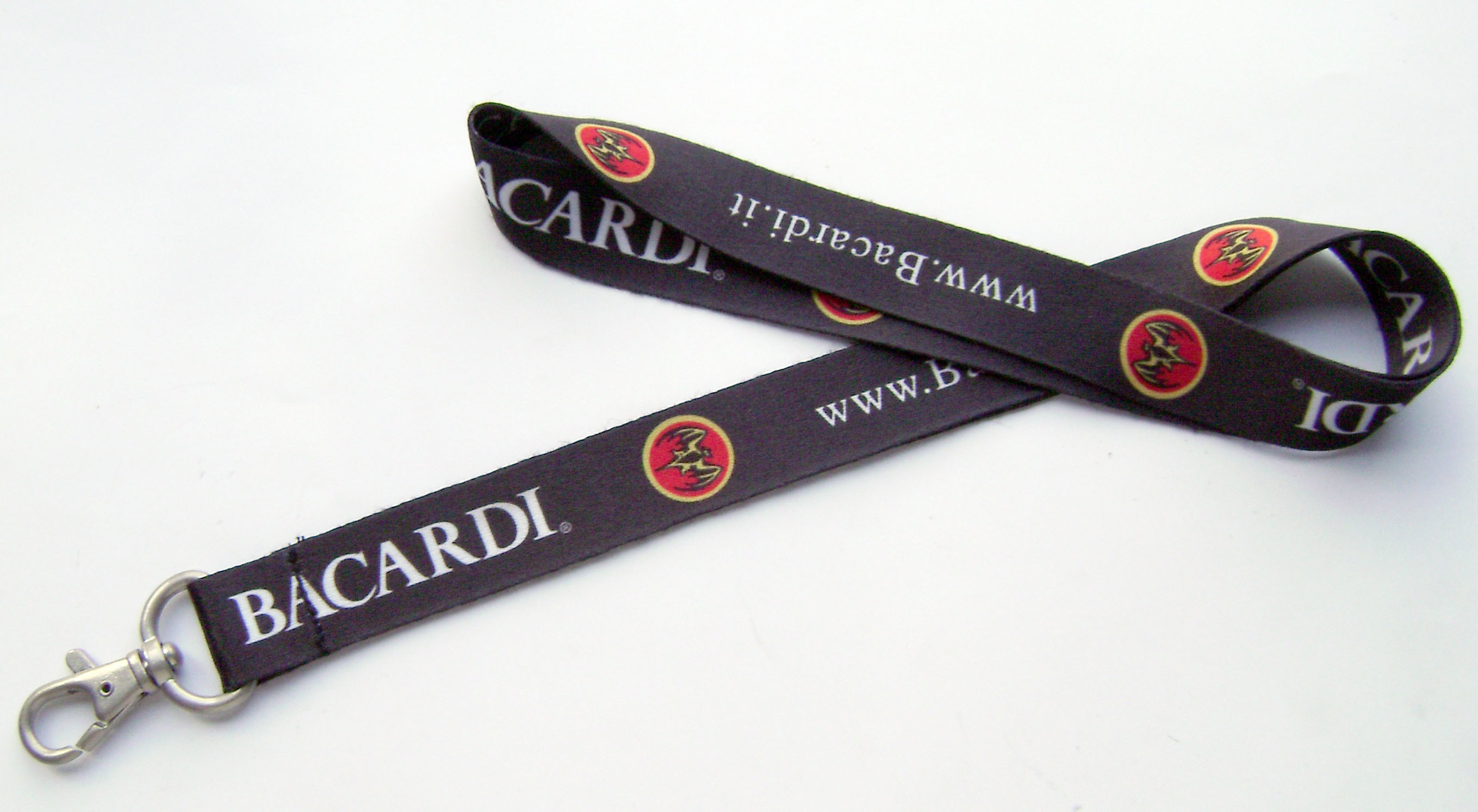 Red promotional lanyards with dye sublimation printing for school use