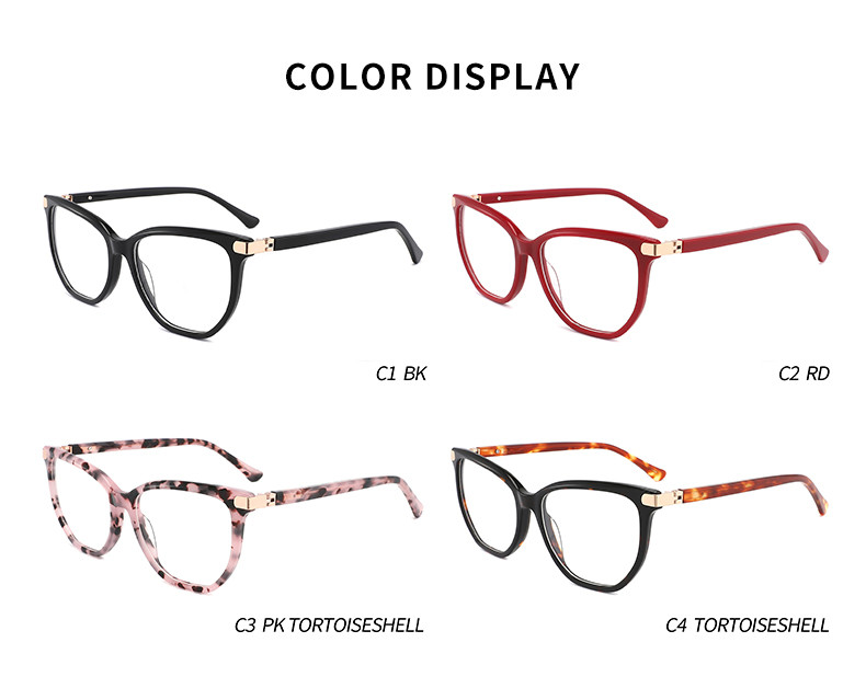 Pure Handmade cat eye acetate glasses With Multi Color 180° Flexible Hinges