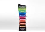 Colorful Large Floor Standing Storage Shelf Metal Rack Supermarket Retail POP
