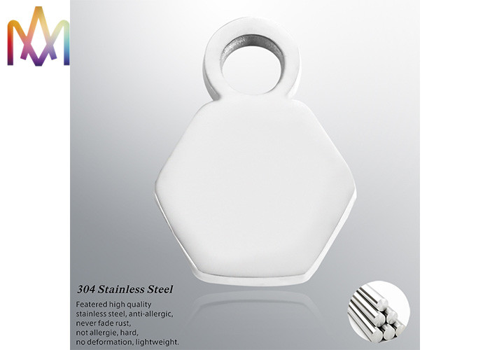 Pentagon Engraved Charm Tags