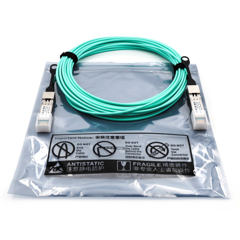 25Gbps SFP28 SFP Ethernet Data Center 70m Om3 100m Om4 Aoc Patch Cord for -30 to 0dBm