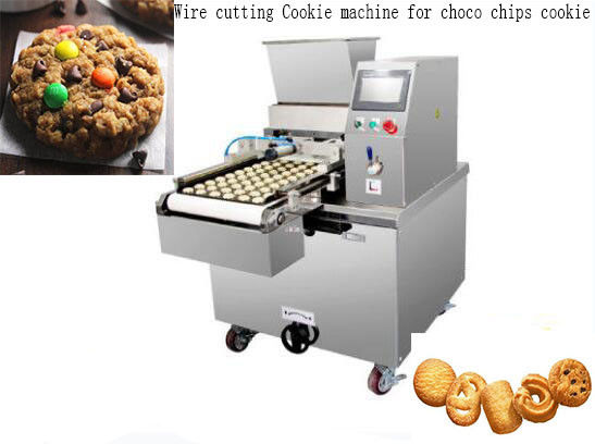 Cookies machine PLC Siemens Customized Rainbow chocolate chip cookies Wire Cut Cookie Depositor machine