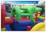Big PVC Inflatable Fun City With Dolls , Cartoon Inflatable Play Park For Kids