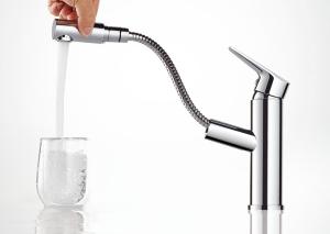 Quality Bathroom Basin rotatable Hotel Pull Out Sprayer Faucet wholesale