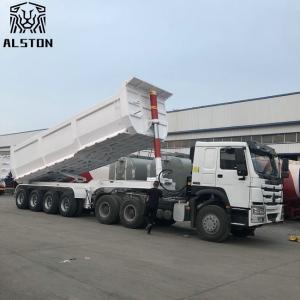 Quality Hydraulic Cylinder 50T 4 Axle End Dump Trailers U Type wholesale
