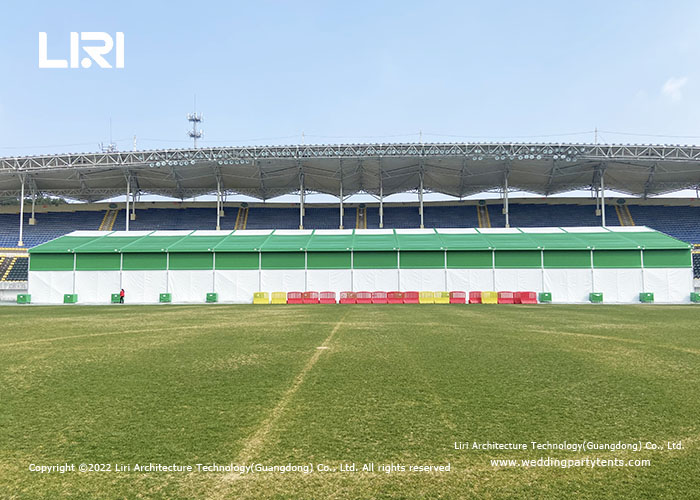 Big Aluminum Event Tent With Green And White PVC For Basketball Sport Field