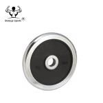 Chromed Cast Iron Weight Lifting Plates , Standard Weight Plates With Rubber