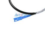 FTTH Drop Fibre Optic Pigtails With Black LSZH Jacket For Indoor / Outdoor