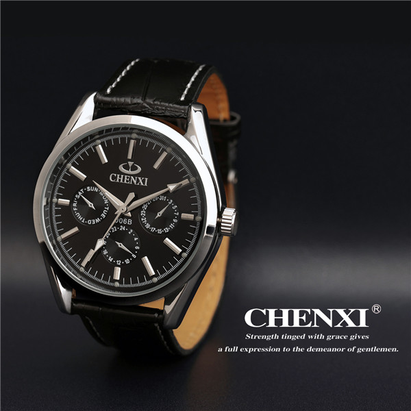 Fashion Jewelry Wholesale Price Watch Manufacturer Stainless Steel Case Leather Watche Man