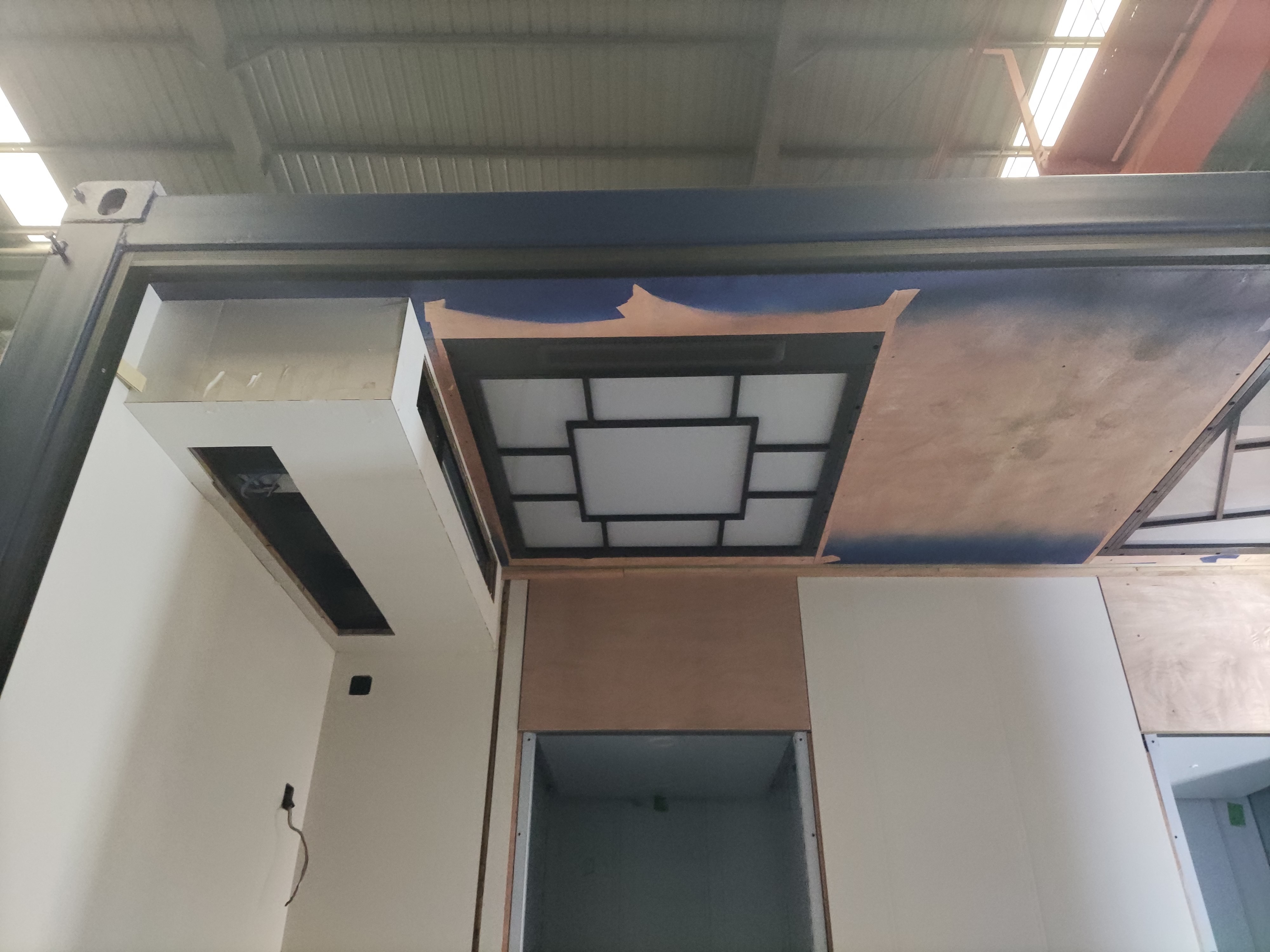 Removable 20ft Prefabricated Retro Shipping Container Exhibition