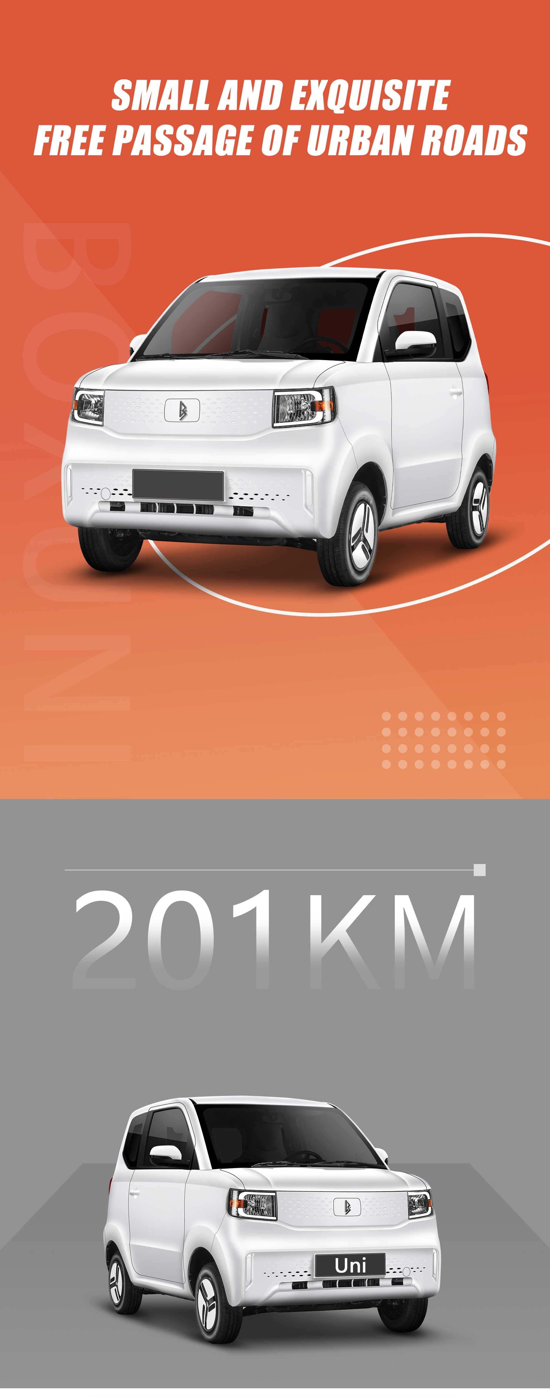 Jinpeng Mini EV Cars Two Doors Electric Four Wheel Car High Speed 100km/h