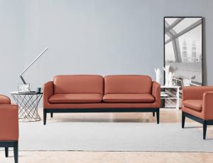 Quality Luxury Upholstered Half Leather Sofa Living Room Furniture Classic Design wholesale