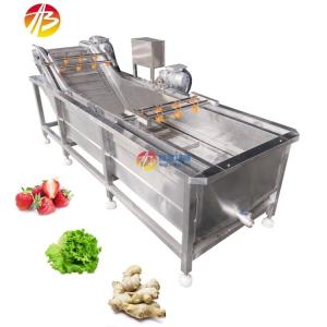 Quality 1000kg/h Capacity Vegetable and Fruit Air Bubble Washing Machine for Industrial Market wholesale